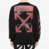 Off-White Hombre Logo Spider Printing Cuello Redondo Manga Larga Negro