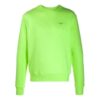 Off-White Hombre Logotipo Alphabet Estampado Manga larga Corte holgado Verde