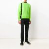 Off-White Hombre Logotipo Alphabet Estampado Manga larga Corte holgado Verde