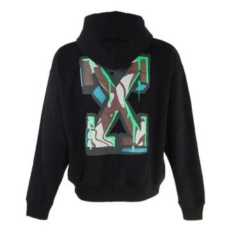 Off-White Hombre Logotipo Bordado Flecha Manga Larga Negro