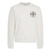 Off-White Hombre Logotipo de flecha Estampado Cuello redondo Manga larga Blanco