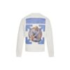 Off-White Hombre Logotipo de flecha Estampado Cuello redondo Manga larga Blanco