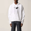 Off-White Hombre Otoño-Invierno 2021 Jersey con estampado de logotipo, versión holgada, blanco