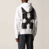 Off-White Hombre Otoño-Invierno 2021 Jersey con estampado de logotipo, versión holgada, blanco