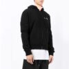 Off-White Hombre Otoño-Invierno 2022 Camiseta con capucha y cremallera, estampado de logotipo, manga larga, versión negra