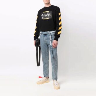 Off-White Hombre Primavera-Verano 2021 Pintura de Caravaggio Negro