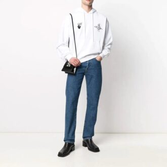 Off-White Hombre SS21 Camiseta con estampado de logotipo Blanca