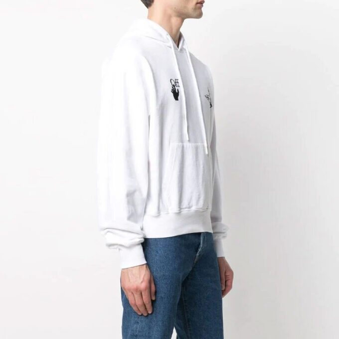 Off-White Hombre SS21 Camiseta con estampado de logotipo Blanca
