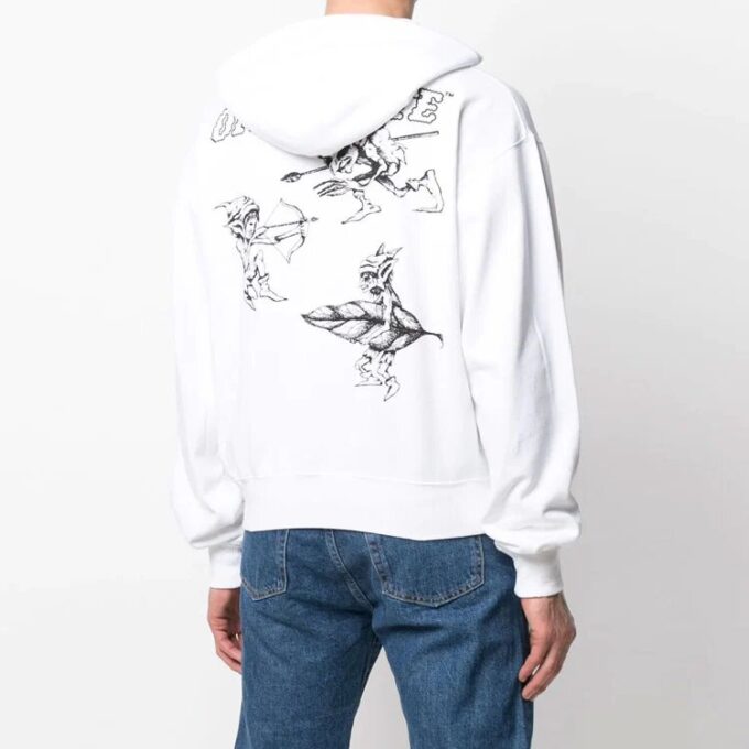 Off-White Hombre SS21 Camiseta con estampado de logotipo Blanca