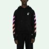 Off-White Hombre SS21 Camiseta de manga larga con estampado de logotipo, corte holgado «Black Fuchsia»