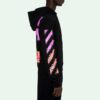 Off-White Hombre SS21 Camiseta de manga larga con estampado de logotipo, corte holgado «Black Fuchsia»