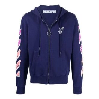 Off-White Hombre SS21 Casual con cremallera, versión estándar, azul