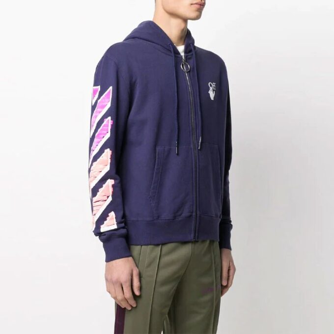 Off-White Hombre SS21 Casual con cremallera, versión estándar, azul