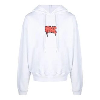 Off-White Hombre SS21 Estampado de grafitis Logotipo Blanco