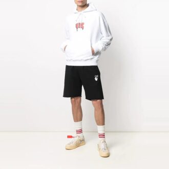Off-White Hombre SS21 Estampado de grafitis Logotipo Blanco