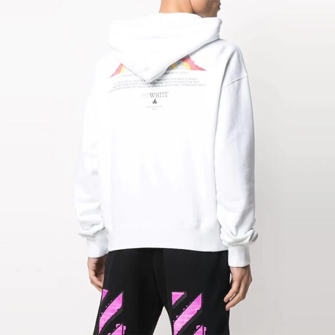 Off-White Hombre SS21 Estampado de grafitis Logotipo Blanco