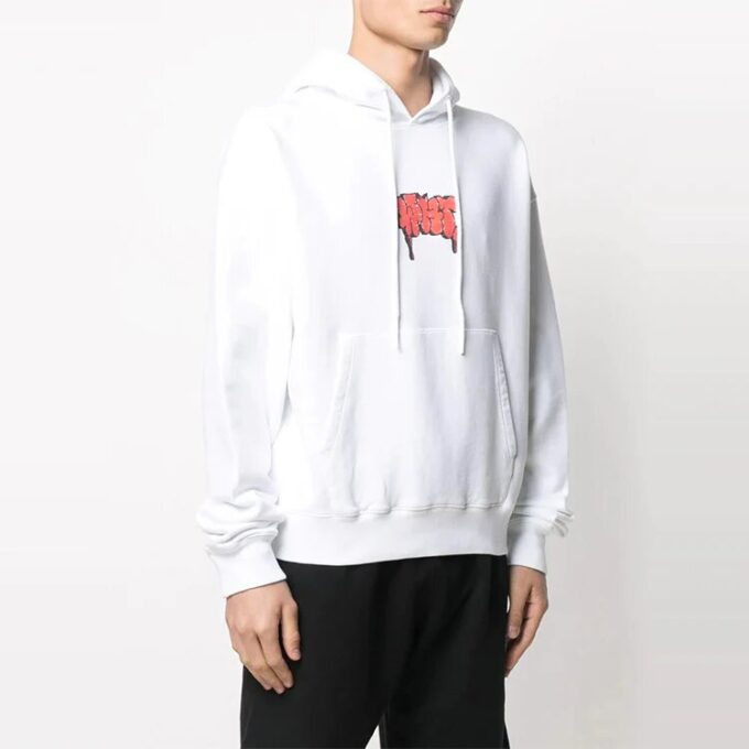 Off-White Hombre SS21 Estampado de grafitis Logotipo Blanco