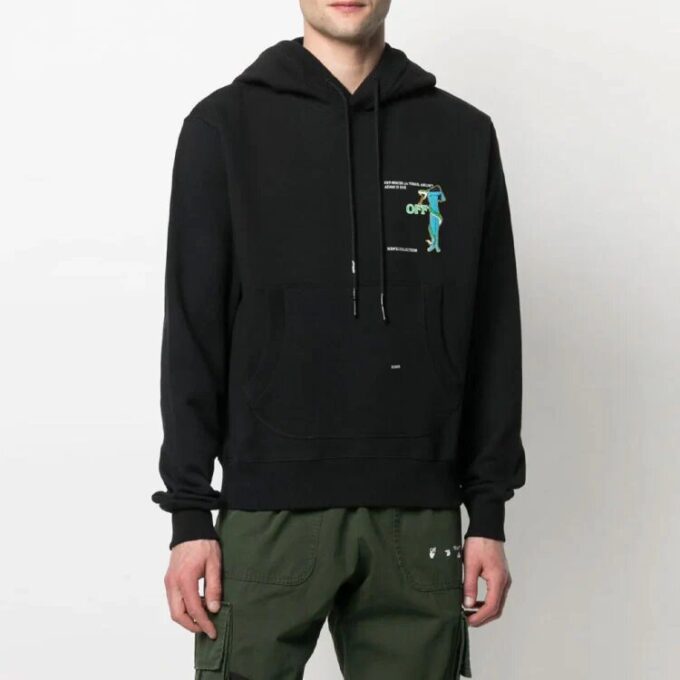 Off-White Hombre SS21 Estampado Holgado Negro