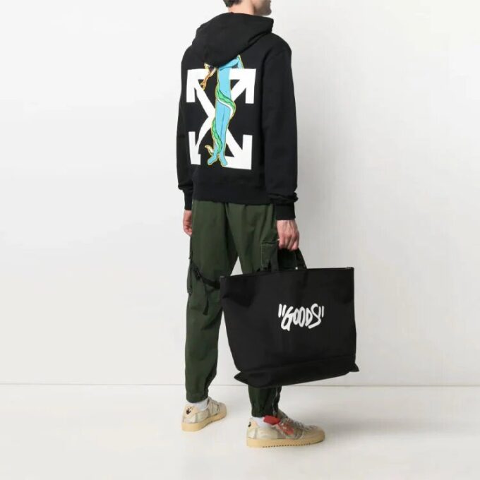 Off-White Hombre SS21 Estampado Holgado Negro