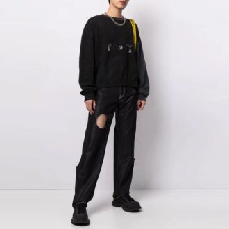 Off-White Hombre SS21 Logo Impreso Negro