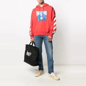 Off-White Hombre SS21 Mona Lisa Estampado Fotográfico Rojo