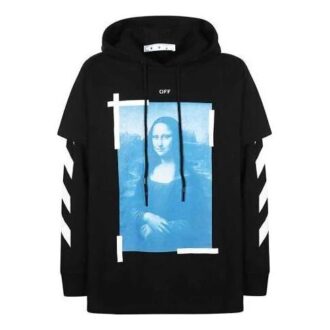 Off-White Hombre SS21 Mona Lisa Impresión Negro