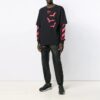 Off-White Hombre SS21 Pantalones deportivos de corte holgado con cintura elástica, color liso, negros