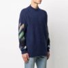 Off-White Hombre SS21 Patrón de rayas Tejido intarsia Azul
