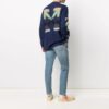 Off-White Hombre SS21 Patrón de rayas Tejido intarsia Azul