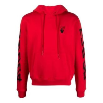 Off-White Hombre SS21 Sarga Estampado Logotipo Corte Holgado Rojo Off-White Hombre SS21 Sarga Estampado Logotipo Corte Holgado Rojo