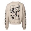 Off-White Hombre SS22 Camiseta de manga larga con cuello redondo y estampado del logotipo clásico en la espalda, versión básica