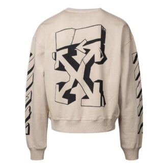 Off-White Hombre SS22 Camiseta de manga larga con cuello redondo y estampado del logotipo clásico en la espalda, versión básica