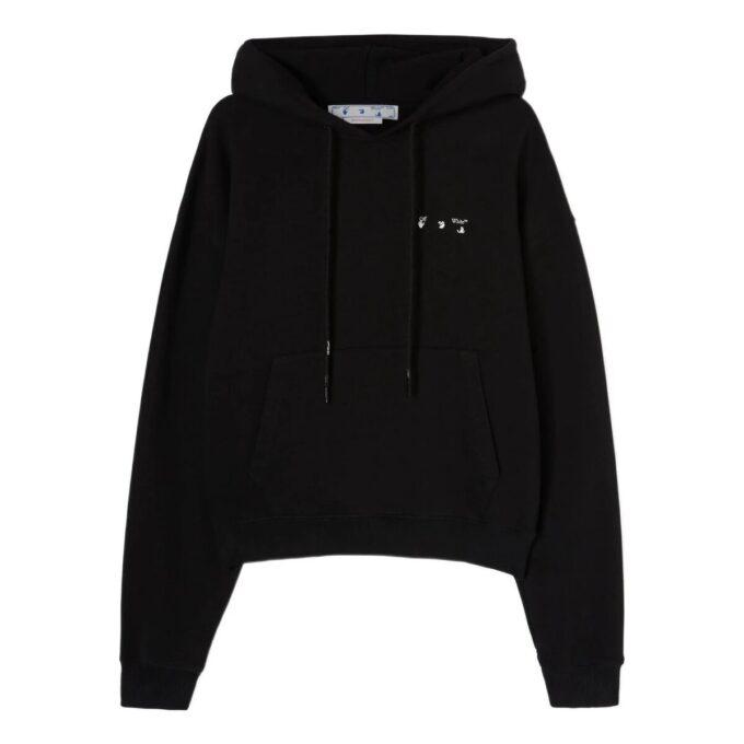 Off-White Hombre SS22 Camiseta negra de manga larga con capucha y estampado de la pintura Caravaggio