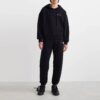 Off-White Hombre SS22 Camiseta negra de manga larga con capucha y estampado de la pintura Caravaggio
