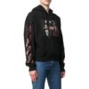 Off-White Hombre SS22 Estampado Con capucha Manga larga Corte holgado Negro
