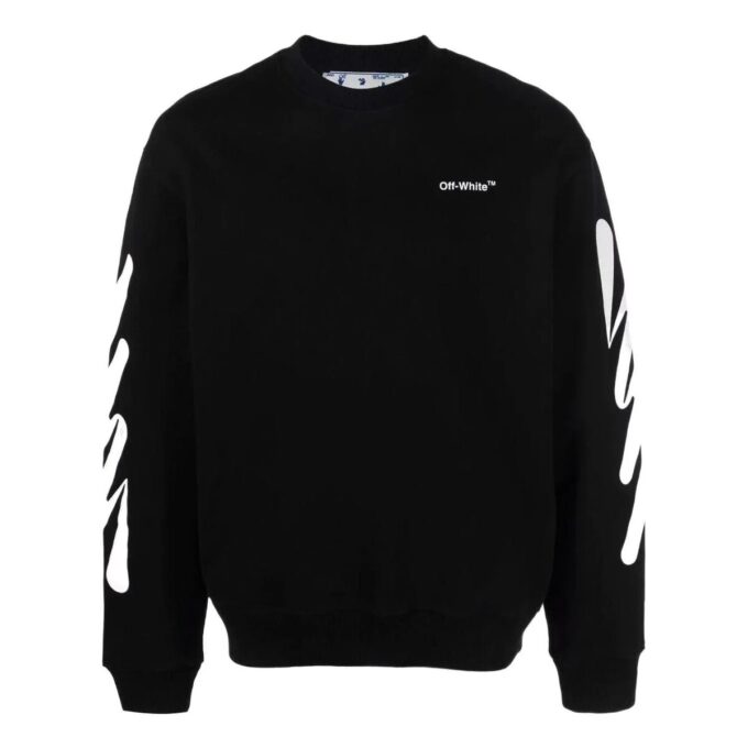 Off-White Hombre SS22 Estampado con logotipo Cuello redondo Negro