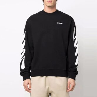 Off-White Hombre SS22 Estampado con logotipo Cuello redondo Negro