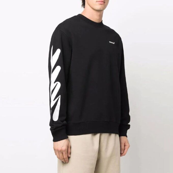 Off-White Hombre SS22 Estampado con logotipo Cuello redondo Negro