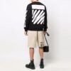 Off-White Hombre SS22 Estampado con logotipo Cuello redondo Negro