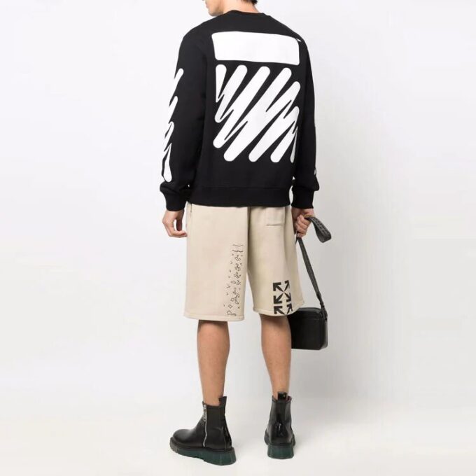 Off-White Hombre SS22 Estampado con logotipo Cuello redondo Negro