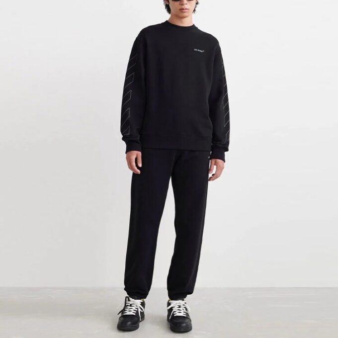 Off-White Hombre SS22 Estampado Cuello Redondo Negro