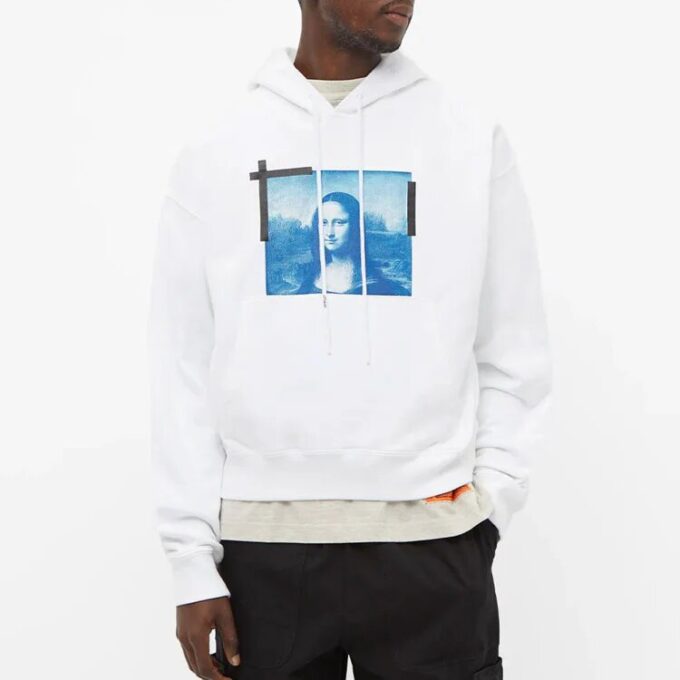 Off-White Hombre SS22 Estampado de la Mona Lisa Blanco
