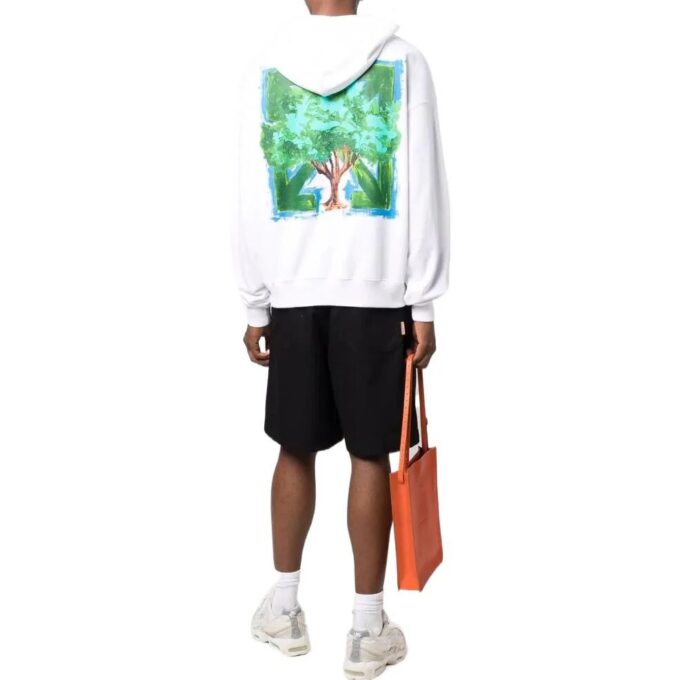 Off-White Hombre SS22 Estampado de árboles y flechas Versión Blanca