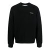 Off-White Hombre SS22 Estampado del logotipo en la espalda Cuello redondo Manga larga Negro