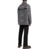 Off-White Hombre SS22 Estampado Geométrico Completo Cuello Alto Chaqueta Con Capucha Versión Otoño Negro