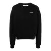 Off-White Hombre SS22 Jersey de cuello redondo con estampado de Arrows, corte holgado, negro