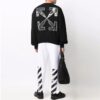 Off-White Hombre SS22 Jersey de cuello redondo con estampado de Arrows, corte holgado, negro