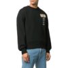 Off-White Hombre SS22 Jersey de cuello redondo con estampado de letras, manga larga, negro