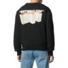 Off-White Hombre SS22 Jersey de cuello redondo con estampado de letras, manga larga, negro