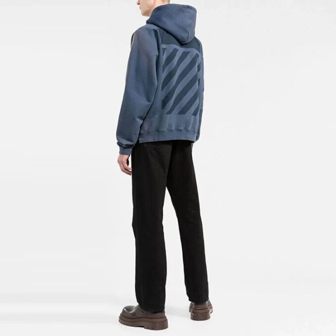 Off-White Hombre SS22 Jersey de manga raglán con degradado Azul